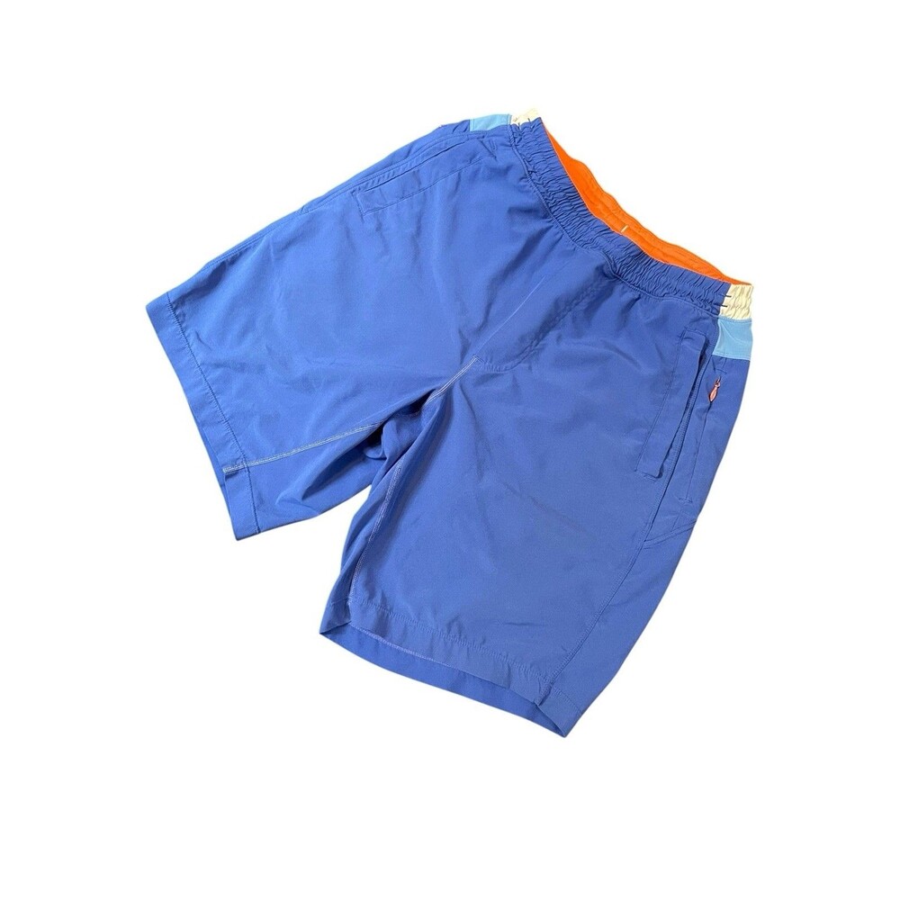 Bird Dogs Blue Orange Performance Shorts Size Medium Athleisure Gym Casual